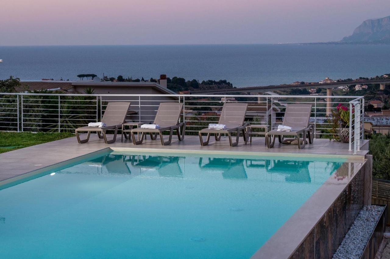 Villa Maria Con Piscina E Vista Mare Castellammare del Golfo Bagian luar foto